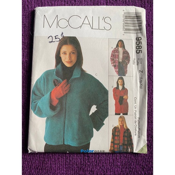 McCalls sewing pattern 9585 Women's cardigan  jacket shacket Size L XL - Picture 1 of 6